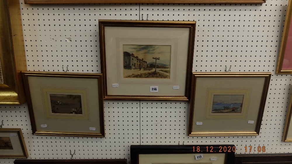 Three gilt framed watercolours - Image 2 of 6