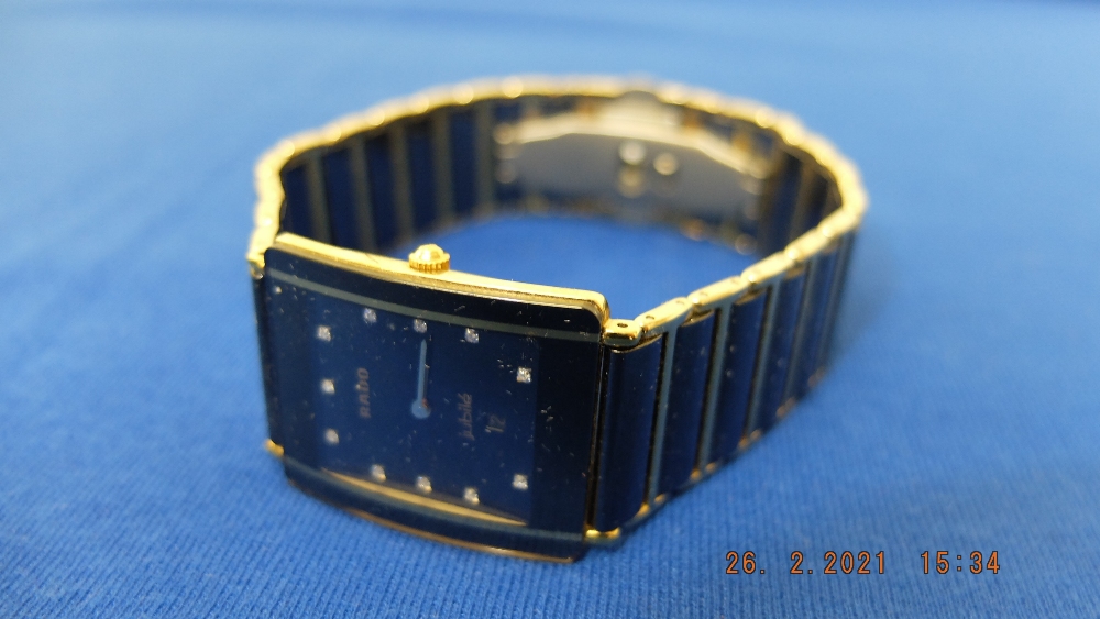 A Rado Integral Hi-tech ceramic and stainless steel Diamond men's watch inc.