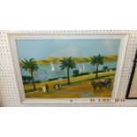 A framed oil on canvas 'Banks of Nile', Norman Cole,