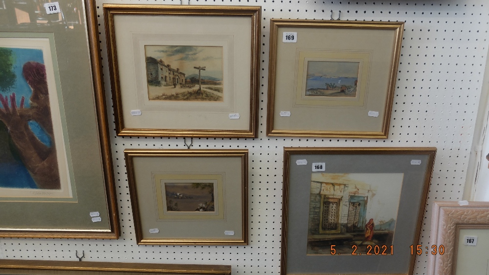 Three gilt framed watercolours - Image 3 of 6