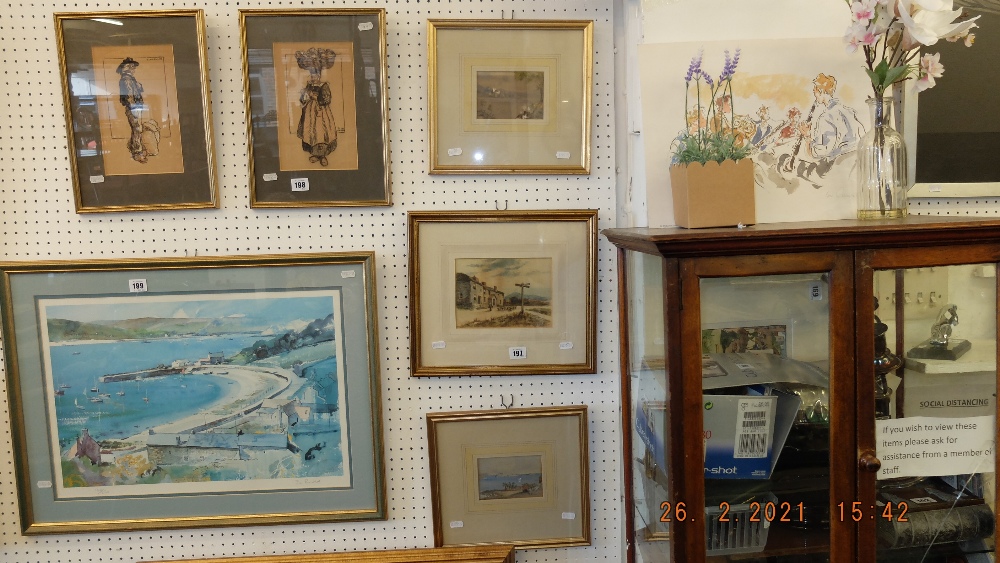 Three gilt framed watercolours - Image 6 of 6