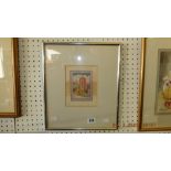 A framed watercolour 'Telephone box' by Robert Barts,