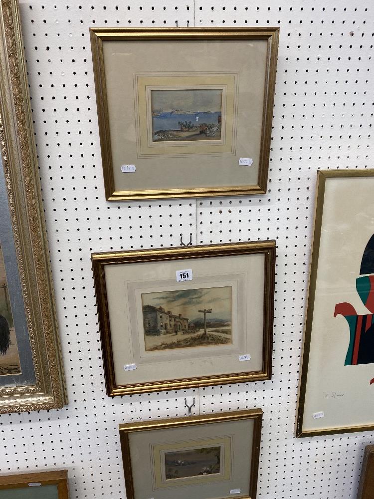 Three gilt framed watercolours