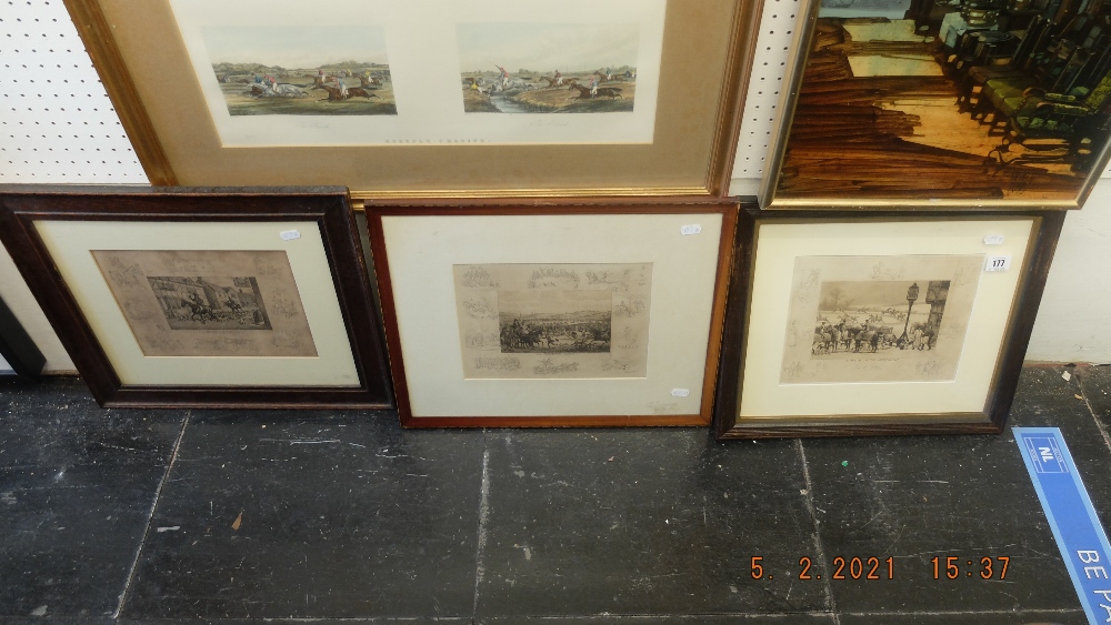 Three framed and glazed Hunting scenes,by Frank Paton 'A meeting of the unemployed', - Image 5 of 6