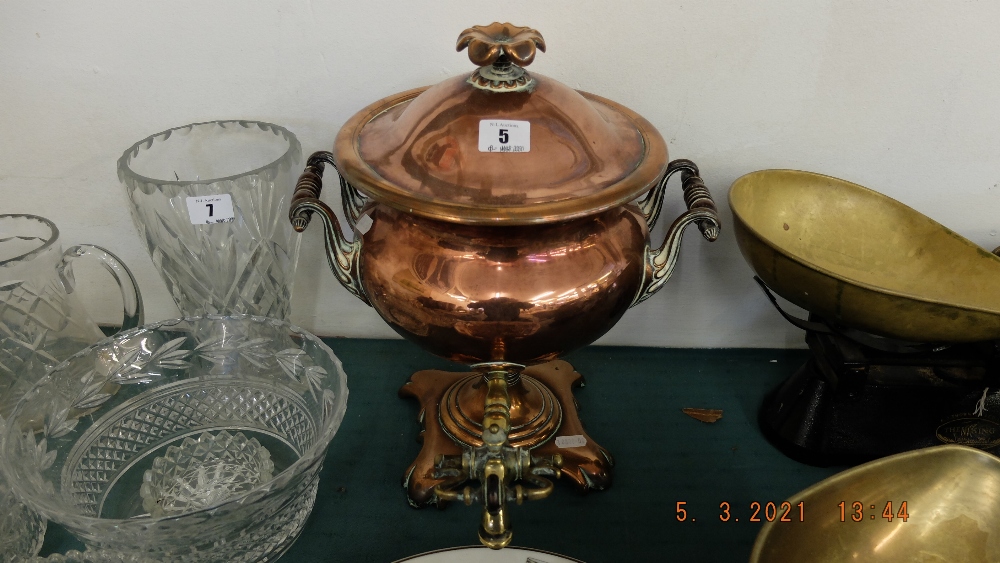 A Victorian copper Samovar