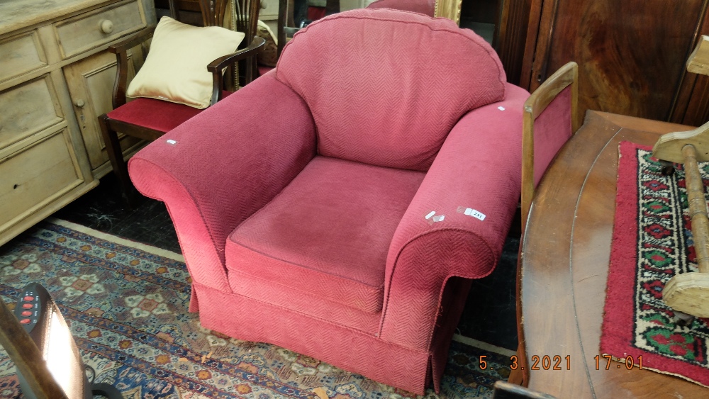 A Laura Ashley pink upholstered armchair