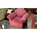A Laura Ashley pink upholstered armchair