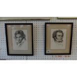 A pair of framed and glazed engravings,