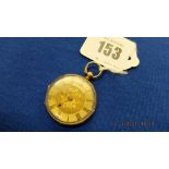 An 18ct gold ladies pocket watch