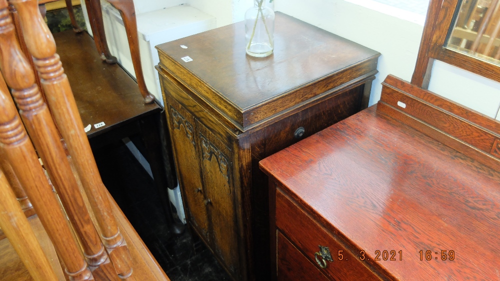 An oak gramophone