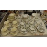 A Crown Staffordshire part dinner set plus another