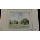 An unframed watercolour, Herlingham club,