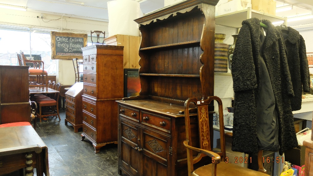 An oak dresser