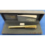 DuPont pen in Silver gilt in original box