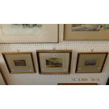 Three gilt framed watercolours