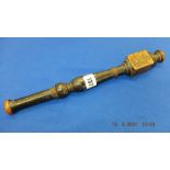 A Baluster Victorian truncheon, 'Arms of Totnes: Castle tower and two keys' VR, Union Jack, Crown,