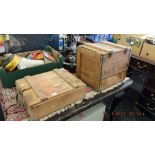 Two wooden crates,