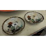 A pair of Japanese Kutani dishes