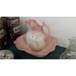 A Victorian jug and bowl