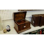 An inlaid Tea caddy