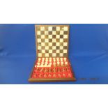 An onyx chess set and board