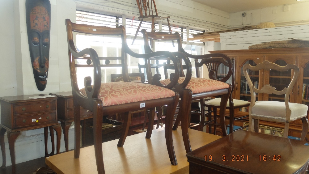 A set of six Regency style chairs plus two carvers - Image 2 of 2