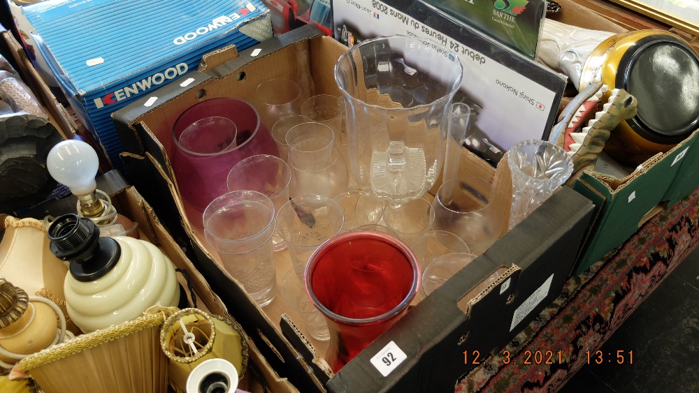 A qty of assorted glass