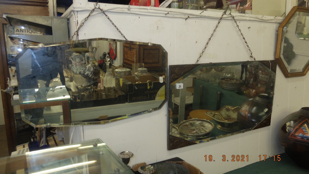 Six vintage wall mirrors - Image 2 of 4