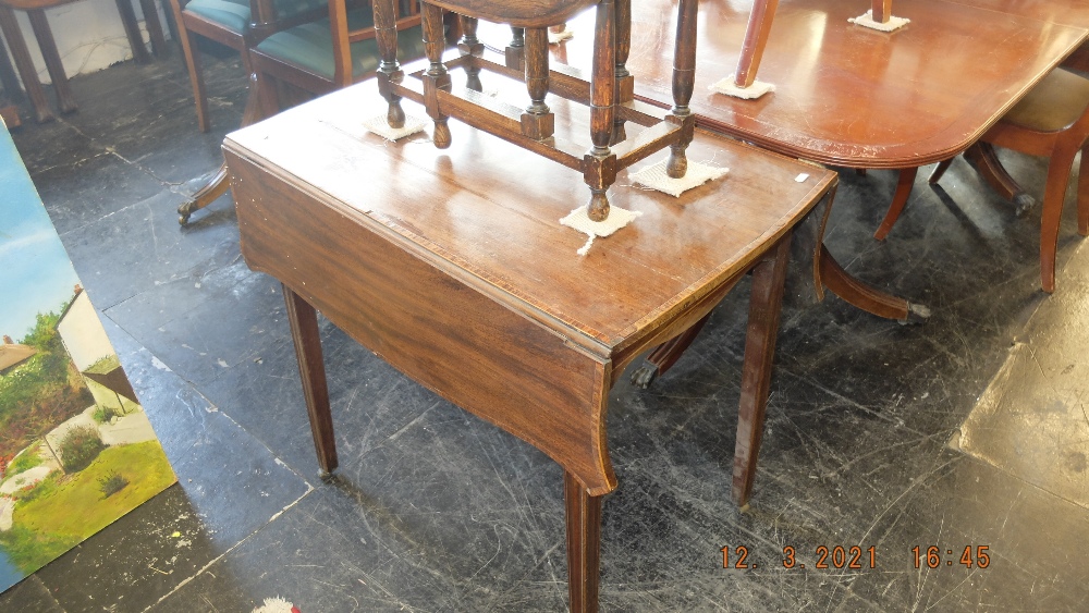 An inlaid Mahogany Pembroke table