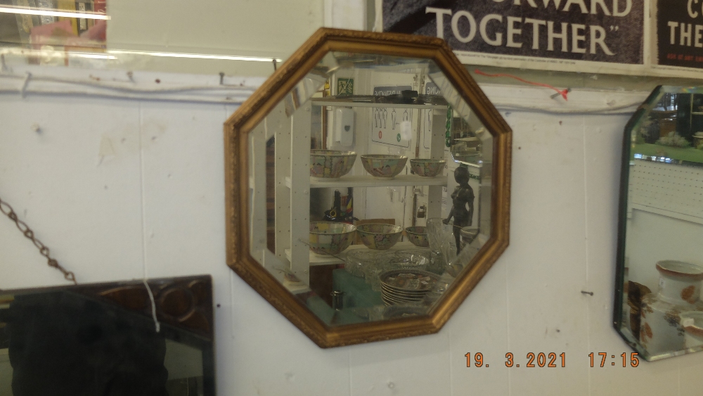 Six vintage wall mirrors - Image 3 of 4