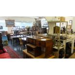 An Artdeco dressing table and a stool