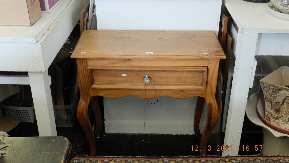 A pine lowboy