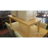 A light teak coffee table