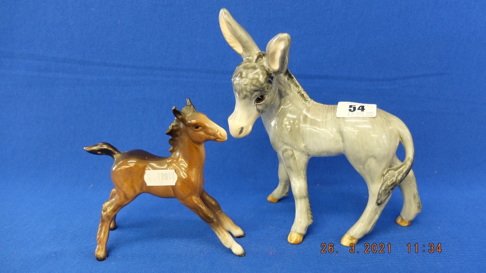 A Wedgewood Donkey and a Beswick Horse