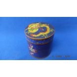 A bronze cloisonne lidded jar