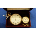 A silver pocket watch plus another