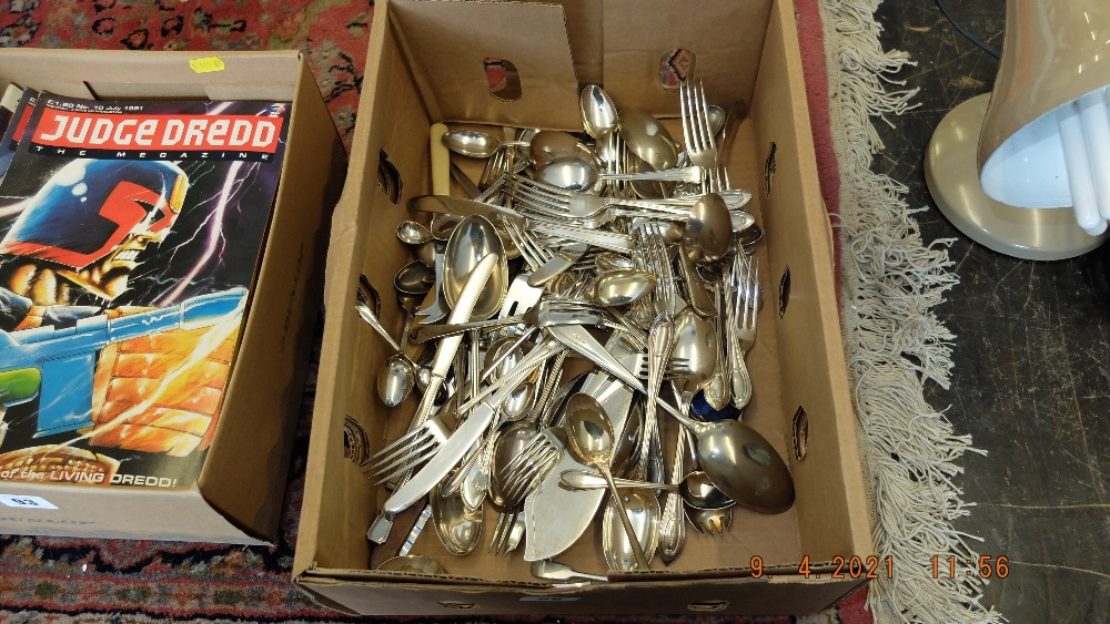 A qty of assorted flatware