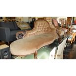A 19th century upholstered Chaise lounge