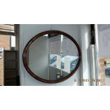 An oval mirror