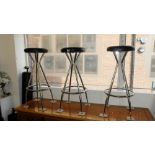 Three bar stools (one a.