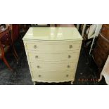 A Louis style chest of four drawers