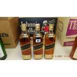 A case of 12 vintage Johnnie Walker black label,