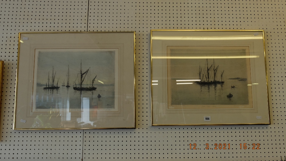 Two limited edition lithographs, seascapes,