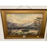 A gilt framed watercolour,