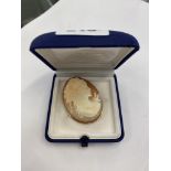 A 9ct gold Cameo brooch