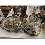 A qty of Silver plated items