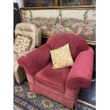 A Laura Ashley pink upholstered armchair