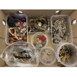 A large collection of costume jewellery, inc. vintage etc.