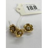 A pair of 18ct gold,