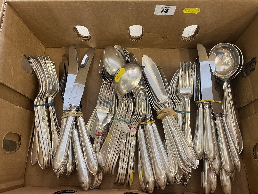 A qty of silver plated flatware